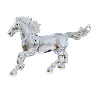 Crystal Horse Realistic Animal Art Figurine Collection Table top Ornament Statue Home Decor (White)