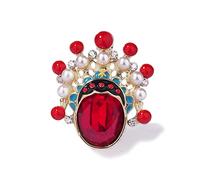 crystal huadan peking opera face makeup chinese temperament western fitting pin girl ornaments ladies elegant brooch Made in China