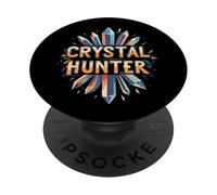 Crystal Hunter Gemstone Collector Rock Hounding Design PopSockets Adhesive PopGrip