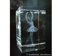 Crystal Images BALLERINA DANCER LASER PAPERWEIGHT 3 DIMENSIONAL 3665