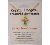 Crystal Images For My Special Daughter Guardian Angel Necklace to watch over you and keep your sprits high Austrian Crystal Necklace Length 45cm (Please Read Description Bullet Points)