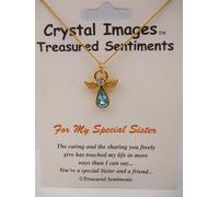 Crystal Images For My Special Sister Guardian Angel Necklace to watch over you and keep your sprits high Austrian Crystal Necklace Length 45cm (Please Read Description Bullet Points)