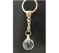 CRYSTAL IMAGES HANDCUT CRYSTAL FACETED BALL 20mm KEY RING OR BAG CHARM