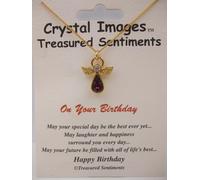 Crystal Images On Your Birthday Guardian Angel Necklace to watch over you and keep your sprits high Austrian Crystal Necklace Length 45cm (Please Read Description Bullet Points)
