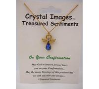Crystal Images On Your Confirmation Guardian Angel Necklace to watch over you and keep your sprits high Austrian Crystal Necklace Length 45cm (Please Read Description Bullet Points)
