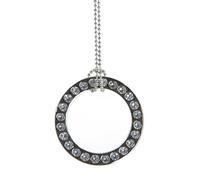 Crystal-Inlaid Magic Ring with Chain - Metal Escape Illusion Prop for Kids’ Shows and Close-Up Performances
