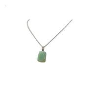 Crystal Jade Aromatherapy Pendant - Teardrop Shaped Essential Oil Bottle with Prismatic Facets for Perfume and Aromatherapy(Green aventurine)