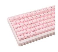 Crystal Jelly Keycaps, Pink Side Printed Keycaps, Custom Translucent Keycaps 113 Keys, OEM Profile Key Cap, Cute Shine Through Keyboard Caps for 61/68/84/87/98/100 Cherry MX Keyboard Mechanical, Pink