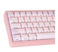 Crystal Jelly PBT Keycaps, 113 Keys OEM Profile Translucent Side Printed Keycap, Pink Double Shot Custom Keycaps Set for for 61/68/84/87/98/100 Cherry Gateron MX Switches Mechanical Keyboards