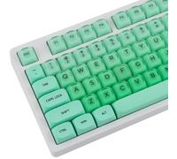 Crystal Jelly PBT Keycaps - 132 Keys HOA Profile Double Shot Keycap Green Translucent Liquid Foundation Keycaps for Cherry MX Switch Mechanical Keyboards