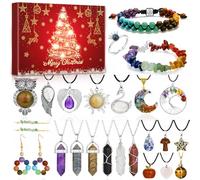 Crystal Jewellery Advent Calendar 2025 For Women Girls, 24 Surprises Of Christmas Countdown With Necklaces Bracelets Earrings Ring, Natural Gemstone Advent Calendar 2025 For Her