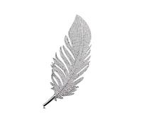 Crystal Jewelry Feather Brooch Pin Elegant Crystal Brooch Pins For Women Ladies Elegant Brooch