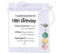 Crystal Keychain Gift for 18 st birthday eighteenth birthday gift with Cards,for niece, daughter, goddaughter for 18 Year Old Girl, Gift for Daughter, Niece 18B Gifts For Her Women Friends Sister