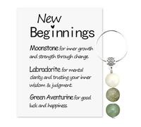 Crystal Keyring Good Luck Gifts For Women Keychain New Beginnings Gift Leaving Gifts For Women Inspirational Encouragement Gift For Family Friends Healing Present For Girls Graduation Retirement