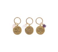 Crystal Keyring (Pack of 18) Something Different Gold One Size