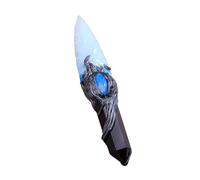 Crystal Knife Arrow Head Obsidian Knife Arrow Head，Unique Handmade Dagger-Spiritual Altar Tool，for Home Decoration(White)