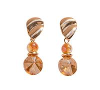 Crystal Ladies Earrings Earrings Fashion Pendant Color Gift Geometric Creative Earrings Women Uk Valentine's Day Easter Earring Jewelry (Beige, One Size)