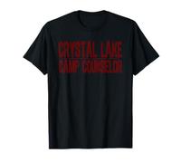 Crystal Lake Camp Counselor T-Shirt Vintage Red Text T-Shirt