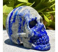 Crystal Lapis Lazuli Skull Quartz Crystal Carved Skull (Size : 450-500g)
