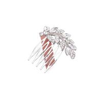 Crystal Leaves Hair Pins Clips Combs for Women Bride Hair Jewelry Wedding Hair Accessories Rhinestone Party Hairpin Headpiece(Style 02)