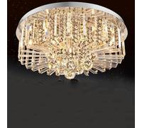 Crystal LED Flush Mount Ceiling Light Fixture 18 INCH Compatible with Kitchen Large Raindrop Chandelier Luxury Round Modern Dimmable Ceiling Light, Ceiling Chandelier