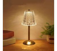 Crystal LED lamp,Crystal Diamond Table Lamp,LEDBedside Lamps 3-Color Changing Touch Control Bedside Lamp USB Rechargeable Bedside Lamp (F)