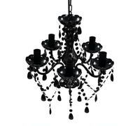 vidaXL Crystal Light 5 Bulbs Transparent Chandelier Ceiling Lighting Fixture