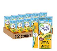 CRYSTAL LIGHT DECAFFEINATED ICED TEA NATURAL LEMON DRINK MIX MAKES 12 QUARTS