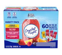 Crystal Light On the Go, 60 Ct. - Variety Pack (Lemonade, Fruit Punch, Raspberry Lemonade, Wild Strawberry) 178g