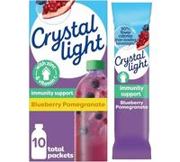 Crystal Light Pure Immunity Blueberry Pomegranate Drink Mix, 10 ct On-the-Go Packets
