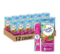 Crystal Light Sugar-Free Raspberry Iced Tea Naturally Flavored Powdered Drink Mix 72 Count Pitcher Packets 6 Count (Pack of 12)