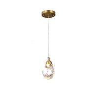 Crystal Lighting Fixture for Staircase Living Room Hotel Hallway Foyer Entryway,Chandelier Led Boutique Decoration Pendant Light-Copper 3 Head Long