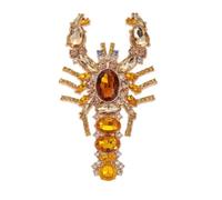 Crystal Lobster Brooch 10cm Multi Color | Oversized design for party dresses ; full crystal pave in 4 jewel tones ; gift for animal lovers