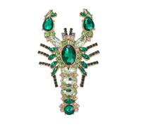 Crystal Lobster Brooch 10cm Multi Color | Oversized design for party dresses ; full crystal pave in 4 jewel tones ; gift for animal lovers