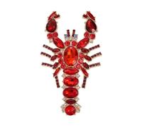Crystal Lobster Brooch 10cm Multi Color | Oversized design for party dresses ; full crystal pave in 4 jewel tones ; gift for animal lovers