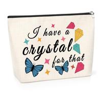 Crystal Lover Gifts Cosmetic Pouch Witchy Gifts for Girls Spiritual Gifts for Women Witchy Birthday Gifts Tarot Themed Gifts Zipper Pouch Crystal Healing Gift Travel Makeup Bag