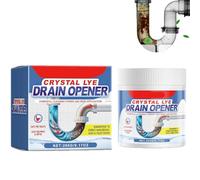 Crystal Lye Drain Opener, 260g Crystal Lye Drain Opener Powder, Sink & Drain Cleaner Powder, Powerful Pipe Dredging Agent, for Kitchen Bathroom Toilet Shower (1Pcs)