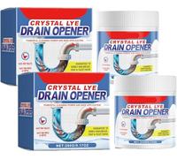 Crystal Lye Drain Opener, Glug Drain Opener, Powerful Pipe Dredging Agent, Sink & Drain Cleaner Powder, All-Purpose Drain Cleaner For Unclog Drains, Bathroom Sinks, Kitchen Sinks, Pipes (2pcs)