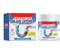 Crystal Lye Drain Opener, Glug Drain Opener, Powerful Pipe Dredging Agent, Sink & Drain Cleaner Powder, All-Purpose Drain Cleaner For Unclog Drains, Bathroom Sinks, Kitchen Sinks, Pipes (1pcs)