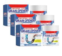 Crystal Lye Drain Opener, Powerful Pipe Dredging Agent, Crystal Lye Drain Opener Powder, All-Purpose Drain Cleaner for Kitchen Toilet, Unclog Drains, Bathroom,Kitchen Sinks, Shower Pipes (3PC)