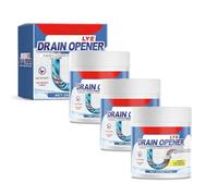 Crystal Lye Drain Opener,Powerful Pipe Dredging Agent, Sink & Drain Cleaner Powder, PowerfulDrain Opener,Toilet Cleaner Foam PowderAll-Purpose DrainUnblocker for Kitchen Bathroom Toilet (3Pcs)