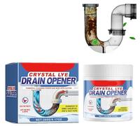 Crystal Lye Drain Opener,Powerful Pipe Dredging Agent, Sink & Drain Cleaner Powder, Toilet Cleaner Foam PowderAll-Purpose Drain Unblocker for Kitchen Bathroom Toilet Shower
