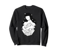 Crystal Magic Hipster Grunge Alternative Art Astrology Sweatshirt, Adult Unisex, Black, Small