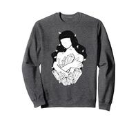 Crystal Magic Hipster Grunge Alternative Art Astrology Sweatshirt, Adult Unisex, Dark Heather Grey, Small