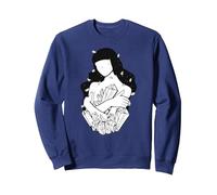 Crystal Magic Hipster Grunge Alternative Art Astrology Sweatshirt, Adult Unisex, Navy Blue, Small