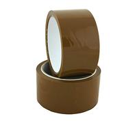 Crystal Mailing 6 x Brown Packing Tape 48mm x 66m Buff Parcel Tapes Rolls Sticky Packaging Cardboard Boxes Carton Sealing Warehouse Secure Moving Home Shipping