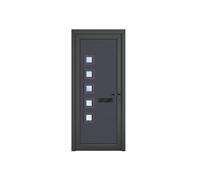 Crystal Malaga uPVC Front Door with Contemporary 5 Glass (Left Hand) 920 x 2090mm - Grey/White