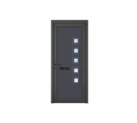 Crystal Malaga uPVC Front Door with Contemporary 5 Glass (Right Hand) 920 x 2090mm - Grey/White