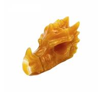 Crystal Male Dragon Skulls Head Sculpture Layer Orange Calcite Ornaments for Collection Home Decor Gift Gemstone Stone