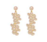 Crystal MAMA Letter Earrings Colorful Beads Pearl Dangle Earring MAMA Letter Earrings Shining Rhinestone MAMA Earrings Mother's Day Earrings for Women for Mom, Zinc, metal